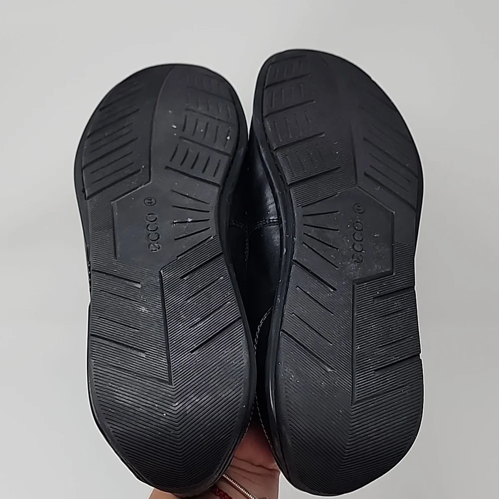Ecco Black Leather Men's Moccasins Loafers Size 10